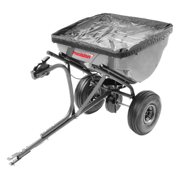 Esparcidor de Remolque Precision Products TBS4000PRCGY Capacidad 75 Libras Neumáticos de 10 Pulgadas