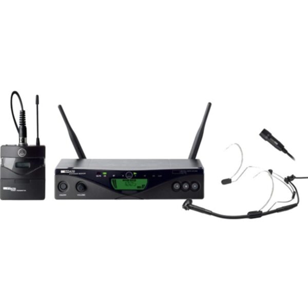 AKG Pro Audio WMS470 Presenter Set Band 7 Sistema de micrófono inalámbrico de mano con receptor estacionario SR470, tran