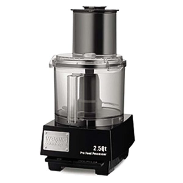 Waring WFP11S - Procesador de alimentos comercial de 2.5 cuartos de galón, motor de 3/4 HP, tubo de alimentación extragr
