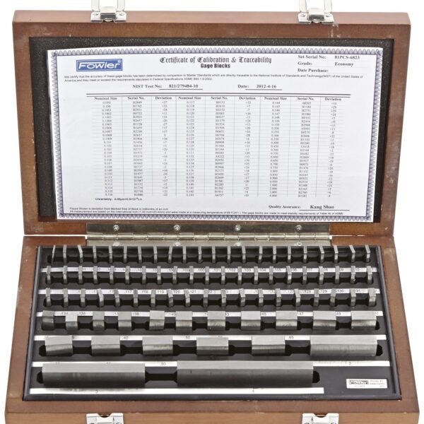 Fowler, juego de calibres en bloques, de acero, Shop-Blox, rectangular., 1
