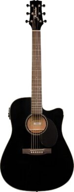 Jasmine JD39CE-BLK J-Series Guitarra Acústica-Eléctrica, Negro