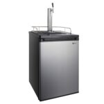 Kegco Kegerator - Refrigerador de barril de tamaño completo, grifo único, sistema D, acero inoxidable
