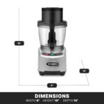 Waring Commercial WFP16S - Procesador de alimentos de 4 Quart, motor de 2 HP, tubo de alimentación extragrande, sistema
