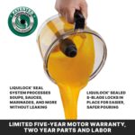 Waring Commercial WFP16S - Procesador de alimentos de 4 Quart, motor de 2 HP, tubo de alimentación extragrande, sistema