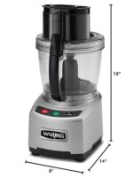 Waring Commercial WFP16S - Procesador de alimentos de 4 Quart, motor de 2 HP, tubo de alimentación extragrande, sistema