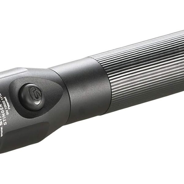 Streamlight 75430 Stinger Linterna LED recargable de alto lúmenes con cargador de 120 voltios CA/12 voltios CC y 2 sopor