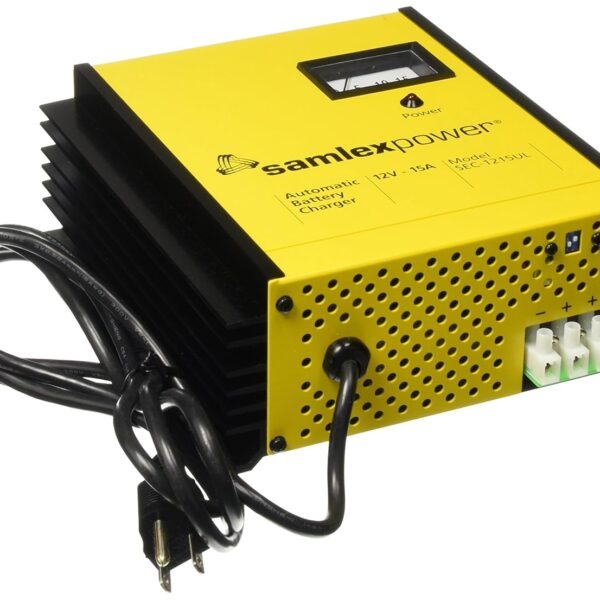 Cargador de Batería Samlex America SEC-1215UL 12V 15A Automático de Tres Etapas