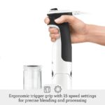 Breville BSB530XL Estación de procesamiento todo en uno y batidora de inmersión, acero inoxidable cepillado