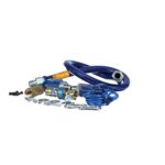 Kit de Manguera Conector de Gas Dormont 1650KIT2S48 Azul con Cable de Restricción Desconexión Rápida Snapfast 2 Giros 1/