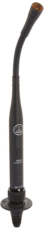 AKG Pro Audio GNP15ESP Módulo modular de cuello de cisne de alto rendimiento con XLR integrado con botón programable par