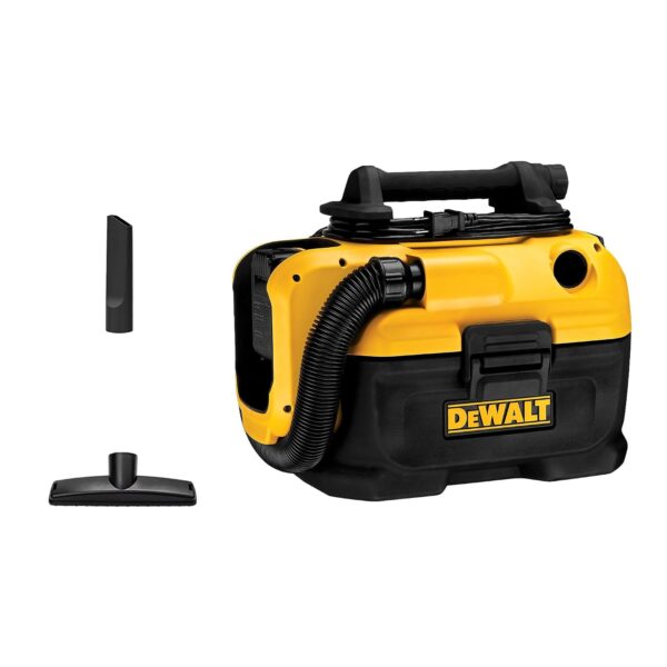 Aspiradora inalámbrica DeWalt de 2 galones, sin batería ni cargador, para ambientes húmedos y secos