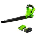 Soplador de Hojas Inalámbrico Greenworks 24212 40V 150 MPH con Batería 4.0 Ah y Cargador