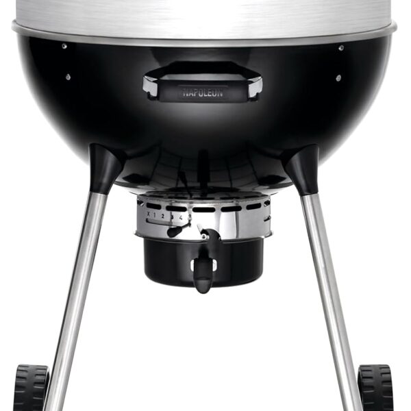 Parrilla de Carbón Napoleon PRO22K-LEG-3 22 Pulgadas Negro Tapa y Cuenco Esmaltados de Porcelana Rejillas de Hierro Fund