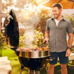 Parrilla de Carbón Napoleon PRO22K-LEG-3 22 Pulgadas Negro Tapa y Cuenco Esmaltados de Porcelana Rejillas de Hierro Fund
