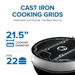 Parrilla de Carbón Napoleon PRO22K-LEG-3 22 Pulgadas Negro Tapa y Cuenco Esmaltados de Porcelana Rejillas de Hierro Fund