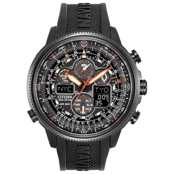 Reloj Citizen Promaster Navihawk A-T Eco-Drive JY8035-04E Cronógrafo Acero Inoxidable Correa Poliuretano Negro 48 milíme
