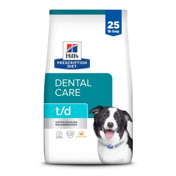 Alimento Seco para Perros Hill's Prescription Diet t/d Dental Care Sabor Pollo Bolsa 25 Libras