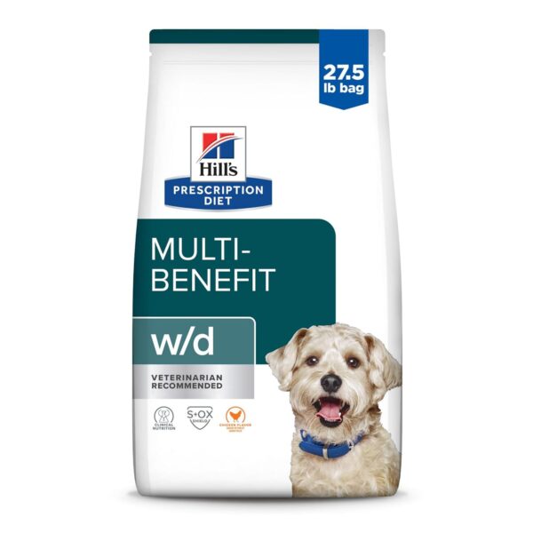 Alimento Seco para Perros Hill's Prescription Diet w d Multibeneficio Sabor Pollo Bolsa 27.5 Libras