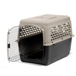 Perrera Petmate Vari Modelo 21950 40 Pulgadas Plástico Gris Pardo y Negro para Perros de 70-90 Libras