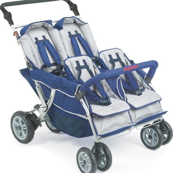 Carriola plegable Angeles infantil, para bebés, SureStop Comercial Bye Bye (para 4 pasajeros)
