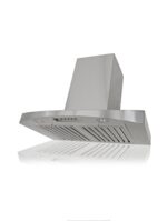 KOBE RA3836SQB-WM-5 Deluxe 36" Campana extractora para montaje en pared, 3 velocidades, 700 CFM, luces LED, filtros defl