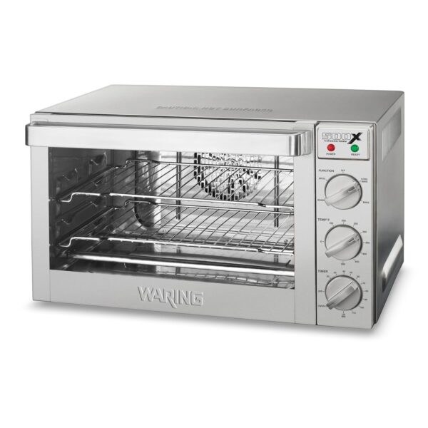 Waring Comercial WCO500X Horno de Convección con Bandeja de Tamaño Medio, 120V, Enchufe de Fase 5-15, Acero