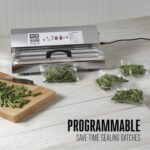 Weston Brands Máquina Selladora al Vacío para Conservación de Alimentos y Sous Vide, Barra Extra Ancha para Sellar Bolsa
