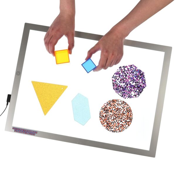 Panel de Luz LED Constructive Playthings CHG-74 Acrílico Gris 18.75 x 13.8 x 0.63 Pulgadas