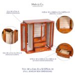 Joyero de Madera Mele & Co. Richmond 00772F09M Acabado Nogal 3 Cajones
