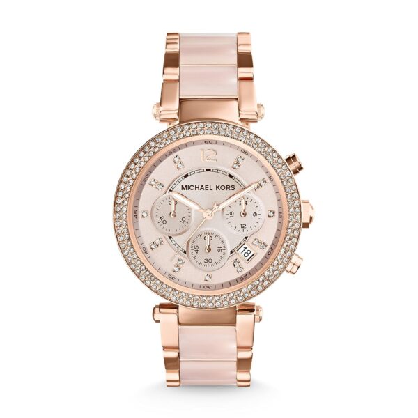 Reloj Michael Kors Parker MK5896 Acero Inoxidable Oro Rosa 39 mm Cronógrafo para Mujer