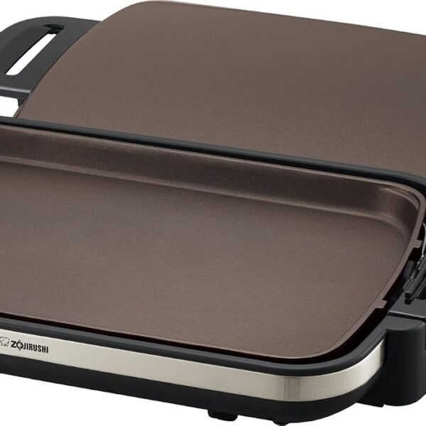 Zojirushi EA-DCC10 Gourmet Sizzler - Plancha eléctrica, color marrón inoxidable, extra grande