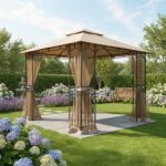 Toldo de Repuesto Garden Winds LCM991BCN-RS Panel de Esquina Curvada para Cenador 11 x 9 Pies Tela RipLock 350 Beige