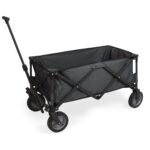 PICNIC TIME Adventure - Carro plegable plegable para exteriores, carrito portátil con ruedas, carrito todo terreno con c