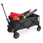 PICNIC TIME Adventure - Carro plegable plegable para exteriores, carrito portátil con ruedas, carrito todo terreno con c