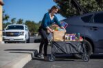 PICNIC TIME Adventure - Carro plegable plegable para exteriores, carrito portátil con ruedas, carrito todo terreno con c