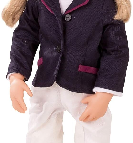 Muñeca Götz Anna Horse Riding 19.5 pulgadas Happy Kidz articulada de vinilo con cabello rubio largo para lavar y peinar