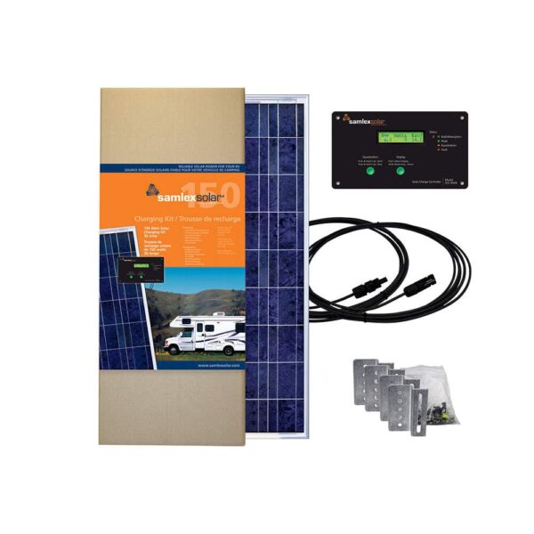 Kit de Carga Solar Samlex America SRV-150-30A 150 Vatios 30A Panel Solar con Controlador de Carga