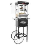 Great Northern Popcorn - Máquina para hacer palomitas de maíz con carrito, hervidor de acero inoxidable de 8 onzas que h
