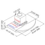 KOBE RA3836SQB-5 Deluxe - Campana extractora para debajo del gabinete, 3 velocidades, 700 CFM, luces LED, filtros deflec
