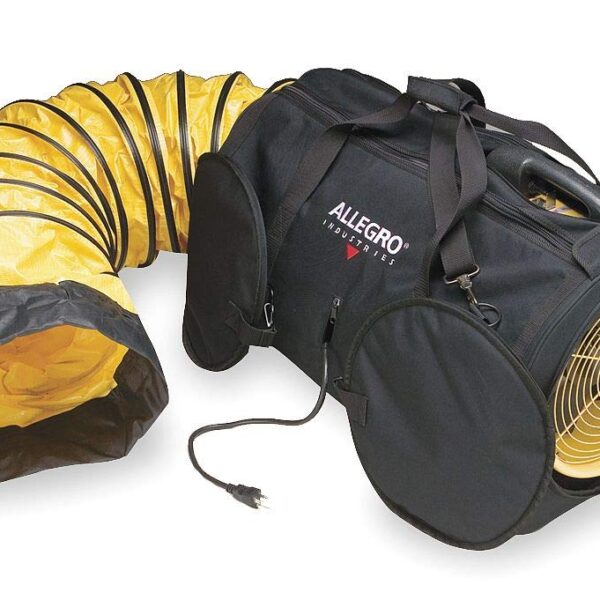 Soplador Allegro Industries 9535-08 Air Bag 8 pulgadas con conducto de 15 pies negro y amarillo