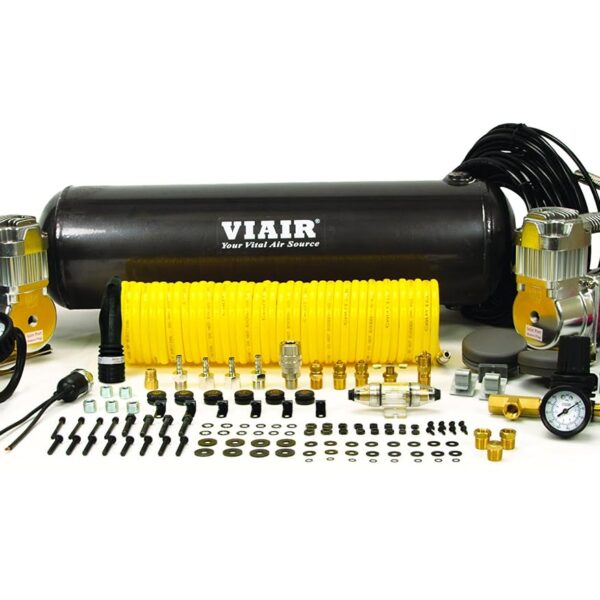Sistema de Aire a Bordo Viair 20013 Dual 380C Tanque 2.5 Galones 200 PSI Negro