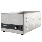Winco FW-S600 Cocina eléctrica/calentador de alimentos, 1500 vatios, acero inoxidable, mediano