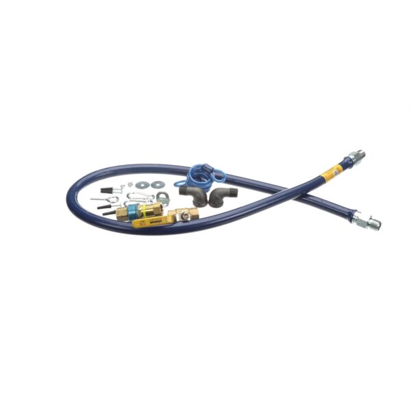 Dormont 1650 KIT60 1/2" Azul Conector Moveable Gas manguera Kit 60" de largo con azul pvc, 1 snapfast QD antimicrobiana