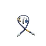 Dormont 1650 KIT60 1/2" Azul Conector Moveable Gas manguera Kit 60" de largo con azul pvc, 1 snapfast QD antimicrobiana
