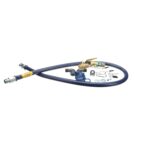 Dormont 1650 KIT60 1/2" Azul Conector Moveable Gas manguera Kit 60" de largo con azul pvc, 1 snapfast QD antimicrobiana