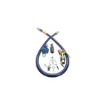 Dormont 1650 KIT60 1/2" Azul Conector Moveable Gas manguera Kit 60" de largo con azul pvc, 1 snapfast QD antimicrobiana