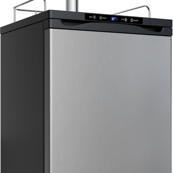 EdgeStar KC3000SS Kegerator de tamaño completo con pantalla digital - negro y acero inoxidable