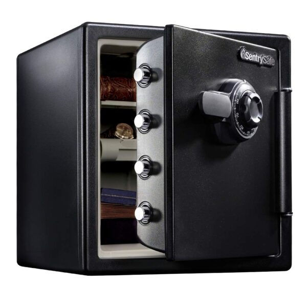 SentrySafe Caja de seguridad contra incendios, caja de seguridad extra grande con clave, 1,23 pies cúbicos, SFW123CU