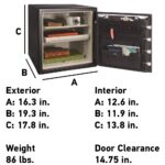 SentrySafe Caja de seguridad contra incendios, caja de seguridad extra grande con clave, 1,23 pies cúbicos, SFW123CU