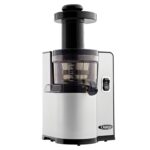 Omega Exprimidor de Prensa en Frío Vertical 43 RPM de Masticación Lenta Compacto Extractor de Jugo para Frutas y Vegetal